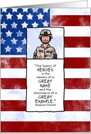 Army - Soldier Combat - Memorial Day card
