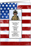Army - Soldier Combat Armor - Memorial Day card