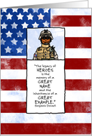 Army - Soldier Combat Armor - Memorial Day card