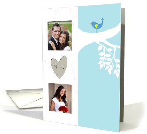Photo Wedding Invitation - Bluebird of Happiness card (832511)