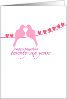 Twenty-Sixth Wedding Anniversary - Doves and Hearts card