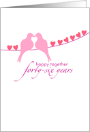 Forty-Sixth Wedding Anniversary - Doves and Hearts card