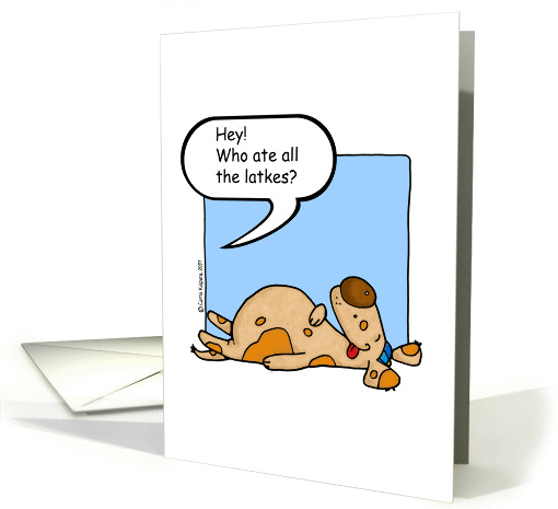 hanukkah - who ate all the latkes? card (83414)