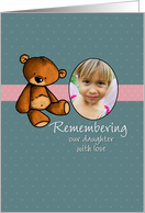 Teddy Bear Memorial Service Invitation for Child - Customized Photo card