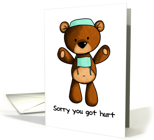 Injury - Scrub Bear - Get Well card (846966)
