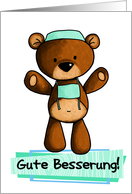 Gute Besserung - scrub bear - Get well in German card