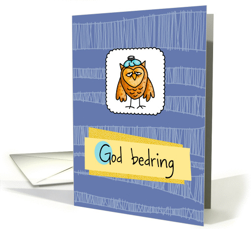 God bedring - owl - Get well in Danish and Norwegian card (847037)