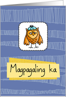 Magpagaling ka - owl - Get well in Filipino card