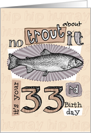 No trout about it - 33 years old card