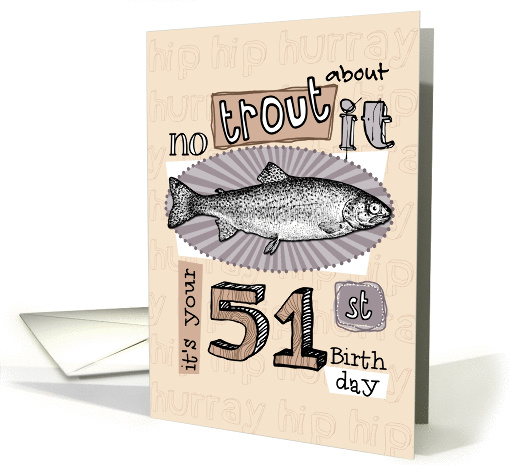 No trout about it - 51 years old card (850160)