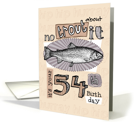 No trout about it - 54 years old card (850166)