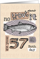 No trout about it - 57 years old card