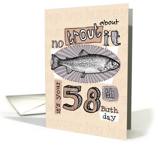 No trout about it - 58 years old card (850173)
