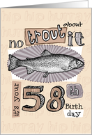 No trout about it - 58 years old card