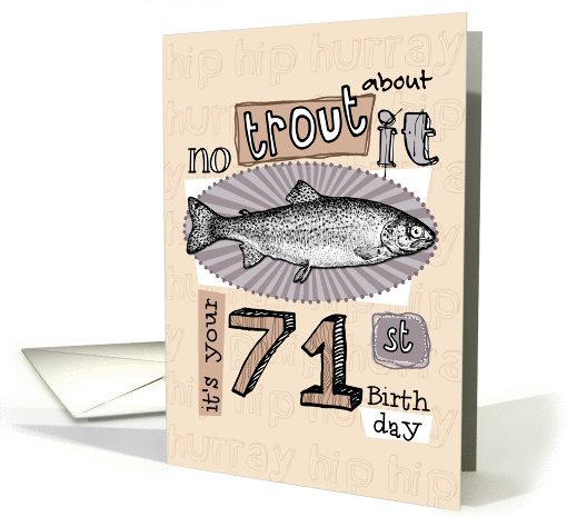 No trout about it - 71 years old card (850967)