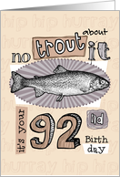 No trout about it - 92 years old card