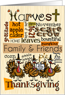 Thanksgiving Word cloud card