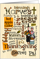 Secret Pal - Thanksgiving - Word Cloud card