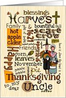 Uncle - Thanksgiving - Word Cloud card