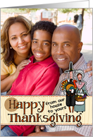 Pilgrims - Thanksgiving Customized Photo card