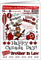 Brother in Law - Happy Canada Day - Canoe moose card