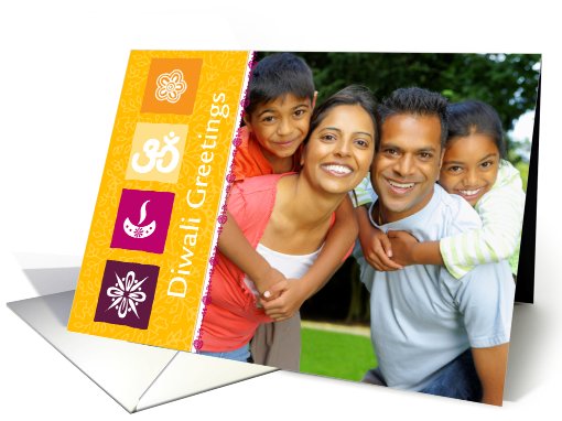 Symbols of Diwali - Customized Photo card (857274)