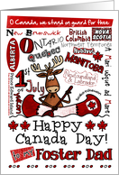 Foster Dad - Happy Canada Day - Canoe moose card