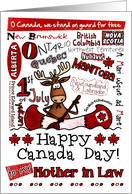 Mother in Law - Happy Canada Day - Canoe moose card