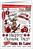 Son in Law - Happy Canada Day - Canoe moose card