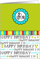 Birthday Monogram - Letter R card