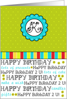 Birthday Monogram - Letter K card