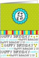 Birthday Monogram - Letter H card