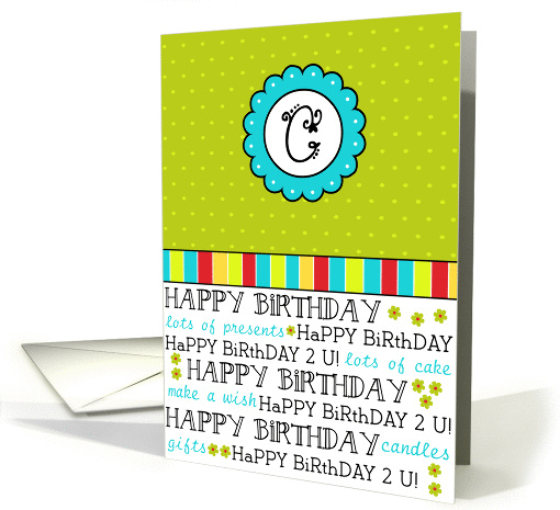 Birthday Monogram - Letter C card (858706)