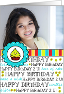 Sweet Cupcake - Birthday Customized Photo card