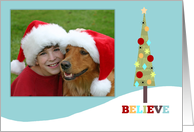 Christmas Tree Believe - Customized Photo card