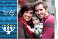 Hanukkah Menorah - Customized Photo card