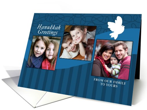 Hanukkah Dove - Customized Photo card (859386)