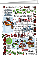 Holiday Wishes for Aunt & Partner - Caroling Snowmen card