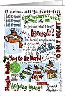 Holiday Wishes for Grandmother - Caroling Snowmen card