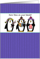 Job Loss Sympathy - Humor Penguins card
