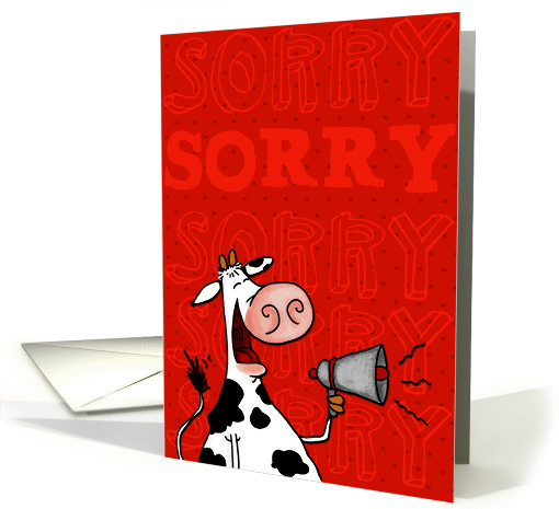 Job Loss Sympathy - Humor Cow with Megaphone card (871668)