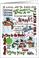 Holiday Wishes for Wife - Caroling Snowmen card