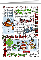 Holiday Wishes for uncle & Partner - Caroling Snowmen card