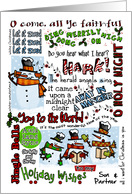 Holiday Wishes for Son & Partner - Caroling Snowmen card