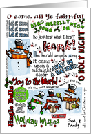Holiday Wishes for Son & Family - Caroling Snowmen card