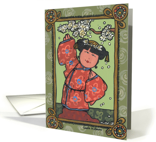 Oriental girl II card (88816)