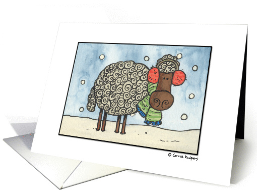 Christmas - sheep card (89154)