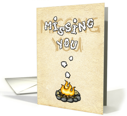 Missing you at summer camp - campfire card (899569)