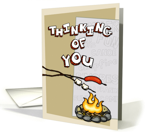 Thinking of you at summer camp - campfire card (899603)