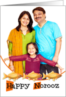 Happy Norooz - three goldfish photo card